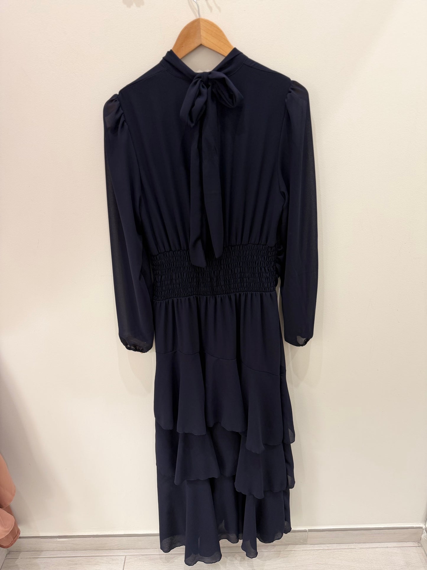 VESTIDO AZUL VOLANTES