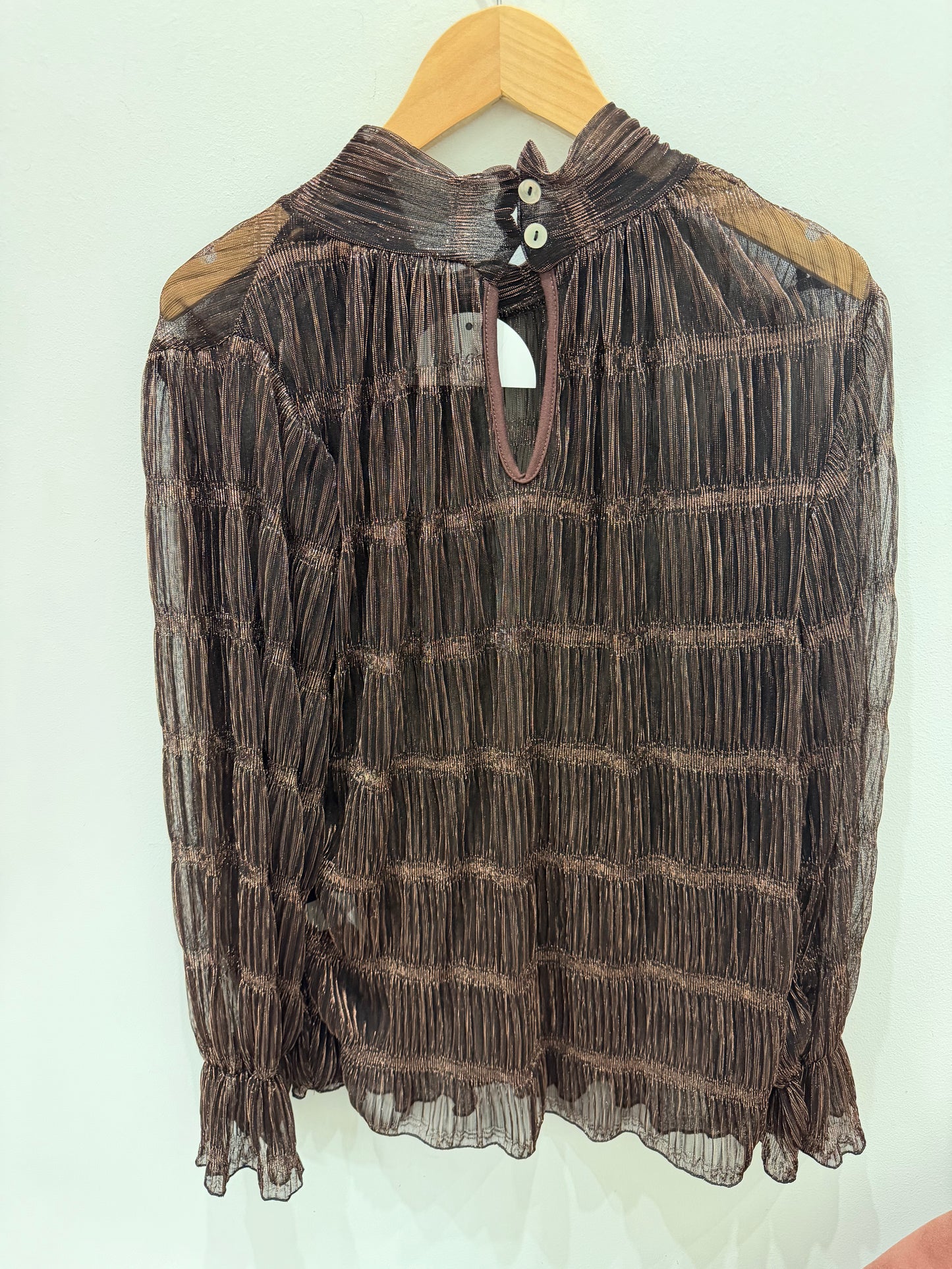 BLUSA MARRÓN BRILLANTE