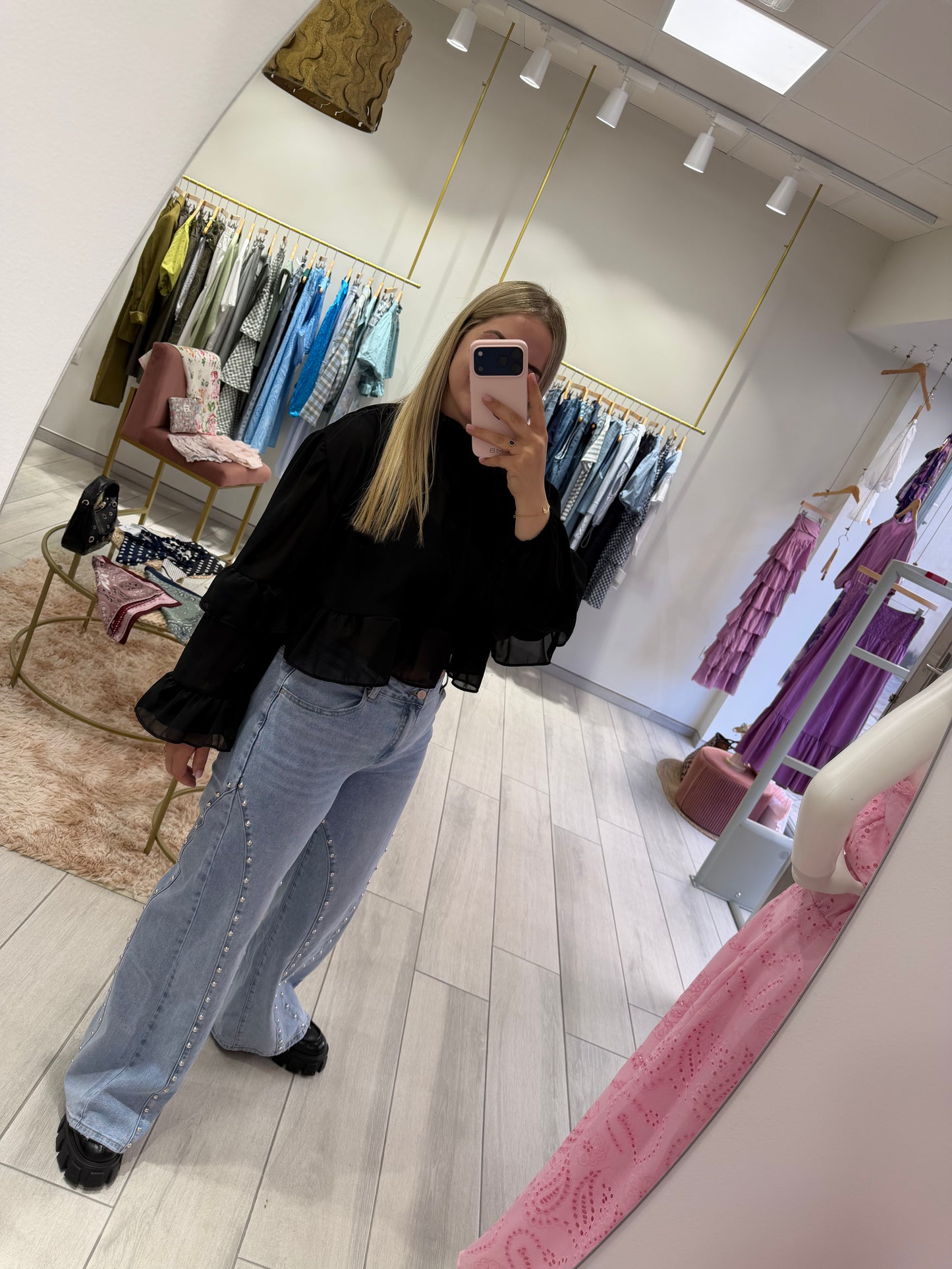 BLUSA GASA NEGRA