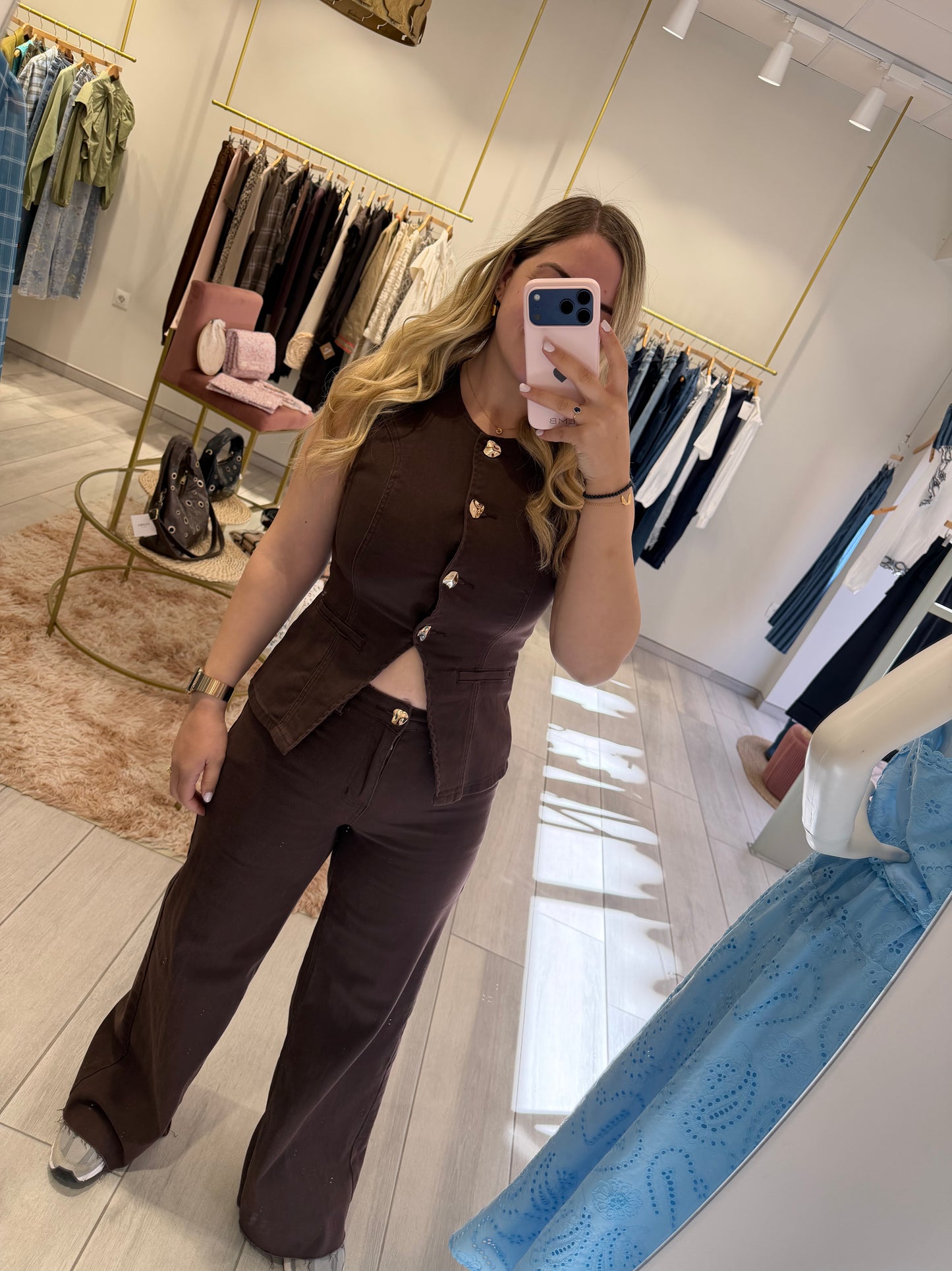 CONJUNTO VAQUERO MARRÓN