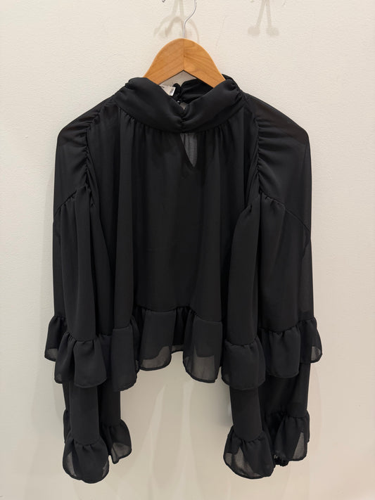 BLUSA GASA NEGRA