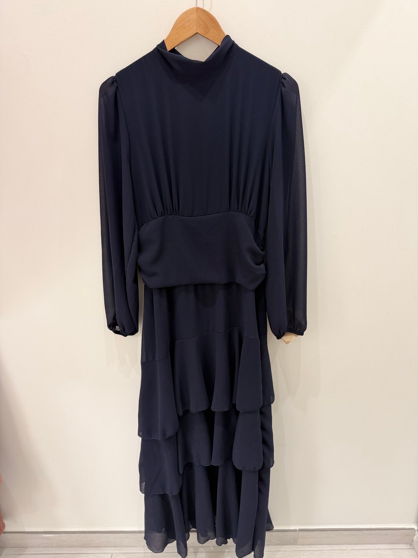 VESTIDO AZUL VOLANTES