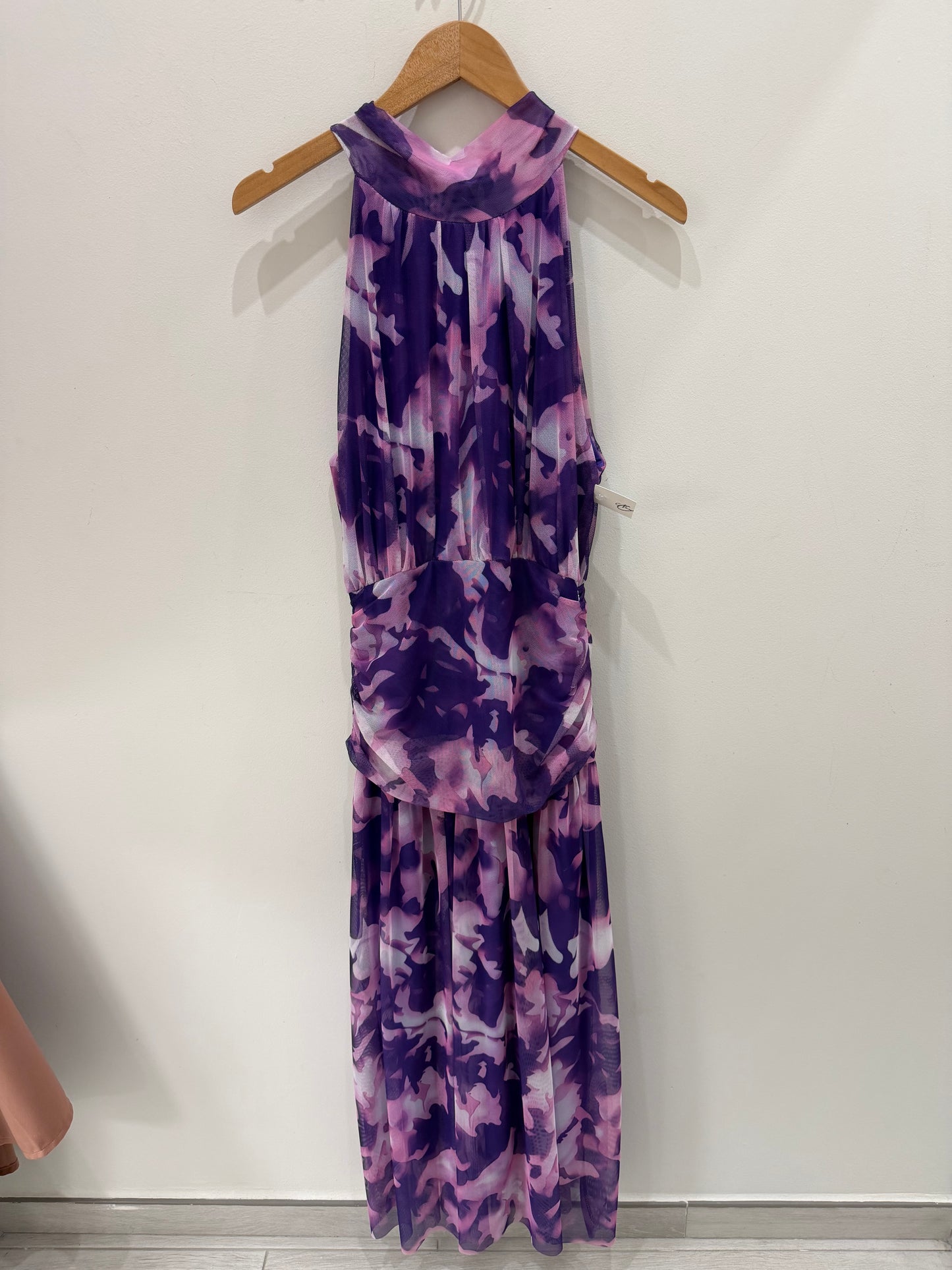 VESTIDO HALTER TONOS LILAS