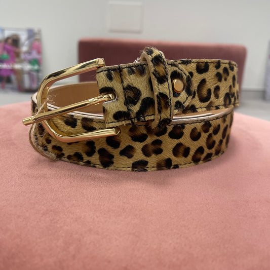 CINTURÓN CUERO ESTAMPADO LEOPARDO