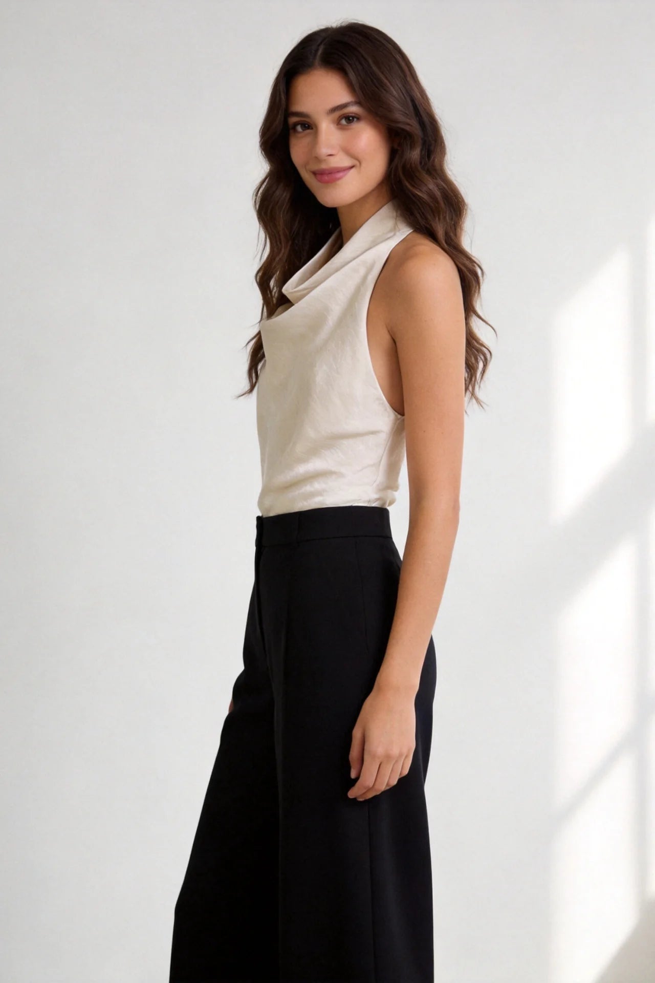 TOP SATINADO CHAMPAGNE