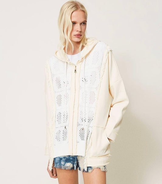 SUDADERA TEJIDOS COMBINADOS TWINSET