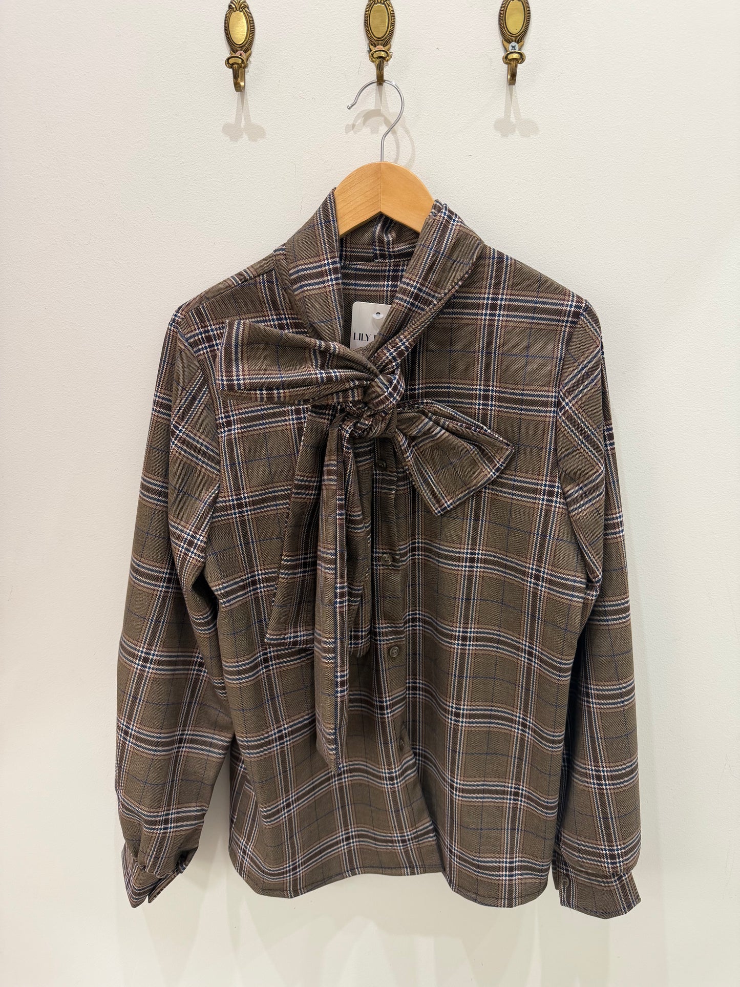 BLUSA CUADROS LAZO