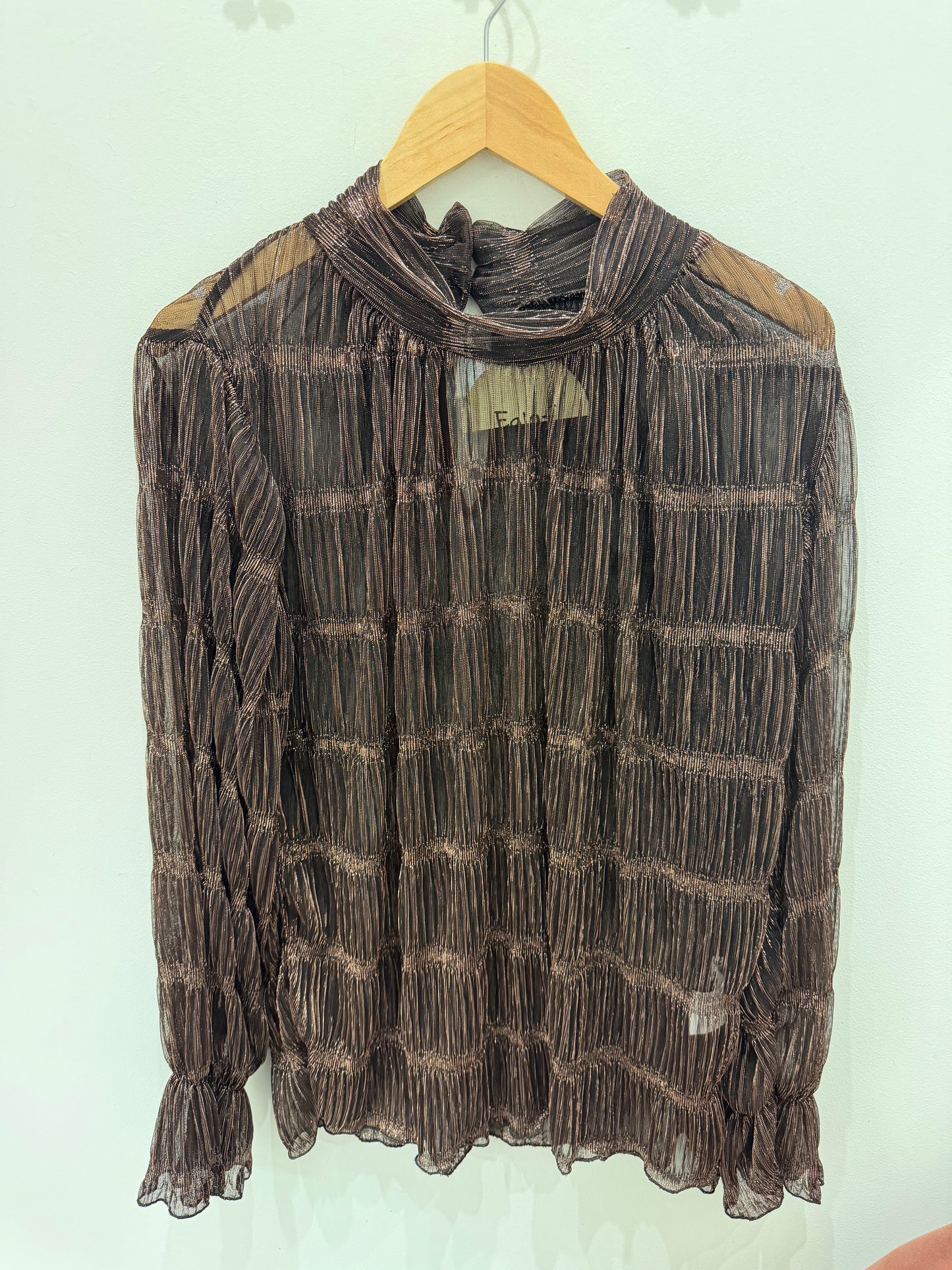 BLUSA MARRÓN BRILLANTE