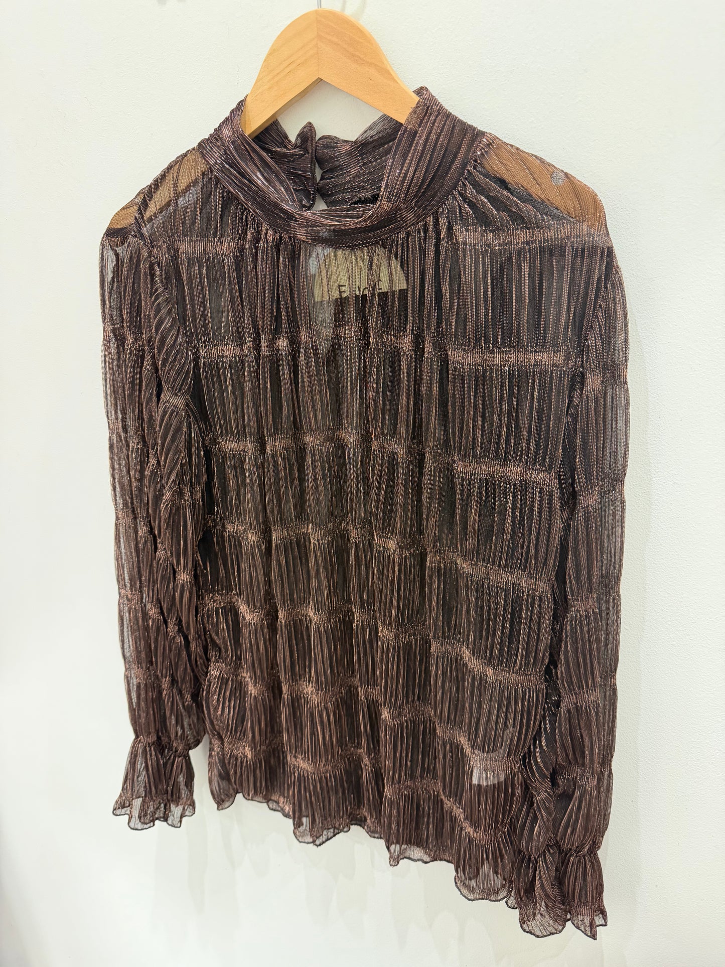 BLUSA MARRÓN BRILLANTE