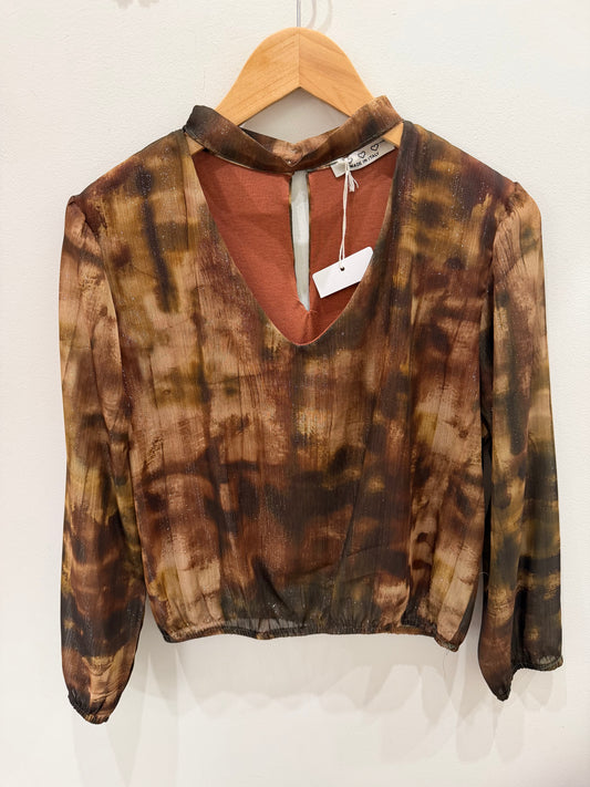 BLUSA ESTAMPADA CHOKER