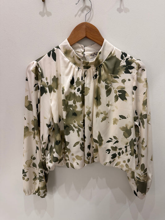 BLUSA SATINADA ESTAMPADA