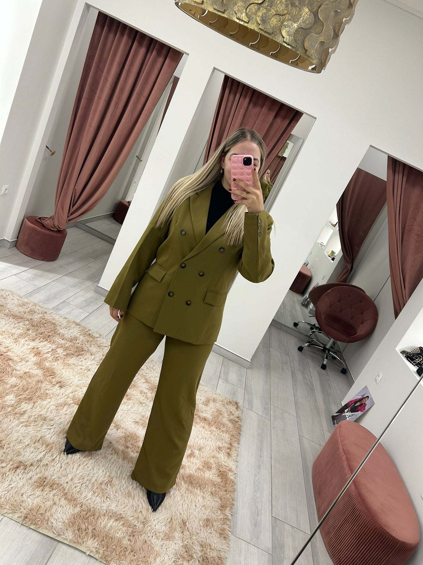 PANTALÓN TRAJE VERDE OLIVA