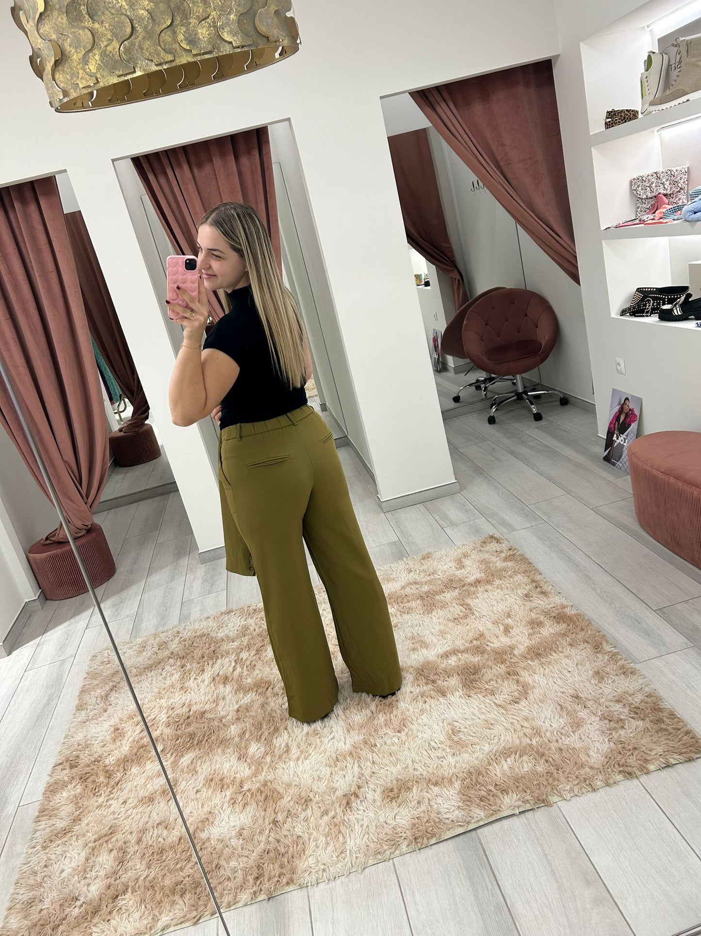 PANTALÓN TRAJE VERDE OLIVA